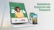 Imagem ilustrativa sobre o relatório externo em um mockup